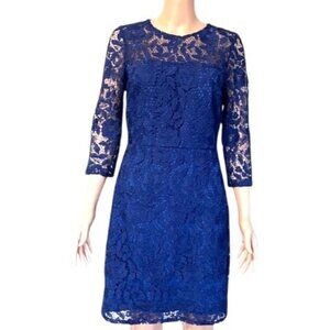 J.CREW Women's Dress Blue Lace Party/Cocktail Sz 4